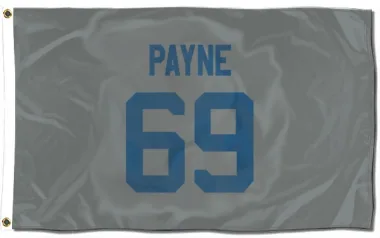 Gray Indianapolis Colts Pheldarius Payne   Flag (3 X 5)