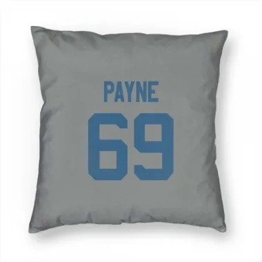 Gray Indianapolis Colts Pheldarius Payne   Pillow Cover (18 X 18)