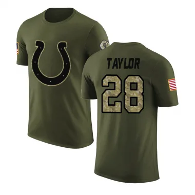 Olive Youth Jonathan Taylor Indianapolis Colts Salute to Service T-Shirt