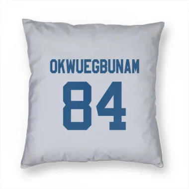 White Indianapolis Colts Albert Okwuegbunam Jr.   Pillow Cover (18 X 18)